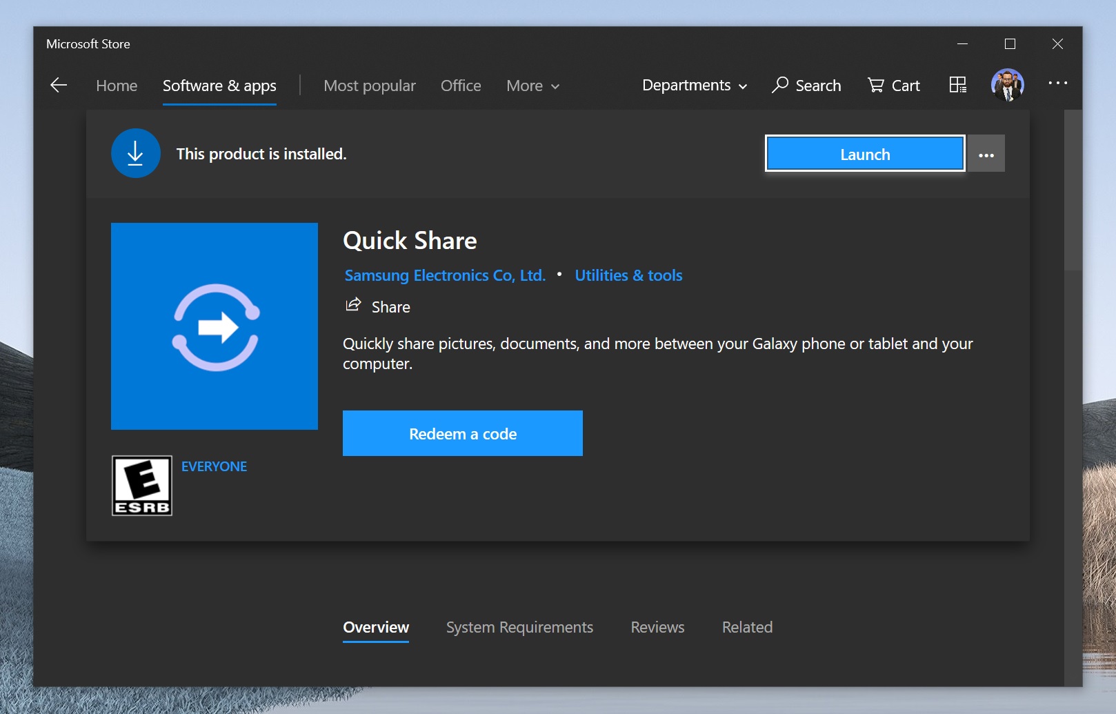Samsung mang tính năng truyền dữ liệu QuickShare lên Windows 10
