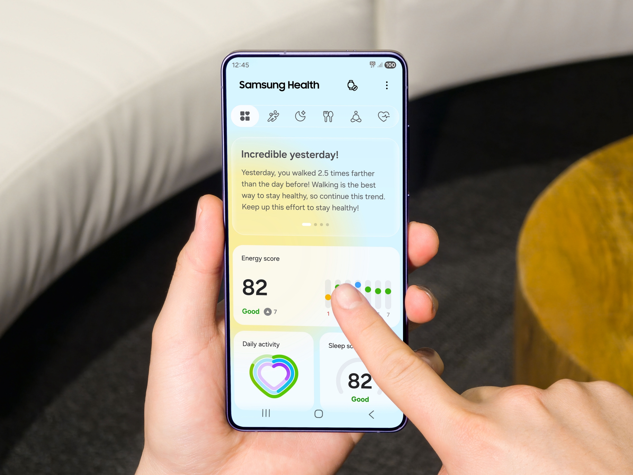 Đã chính thức cập nhật Samsung Health: giao diện mới hoàn toàn