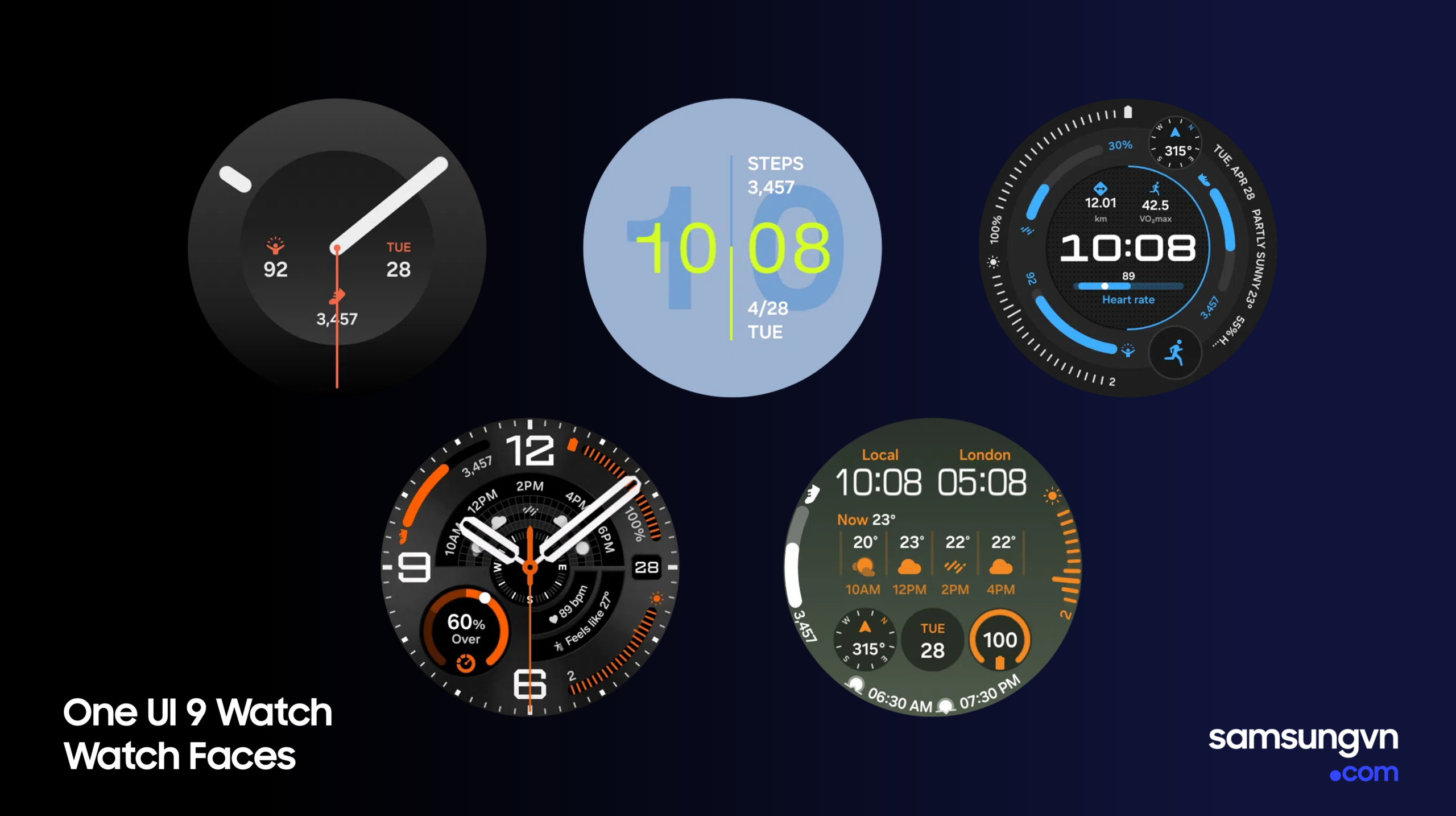 Mặt đồng hồ (watch faces) của Galaxy Watch9 & Watch Ultra2 rò rỉ