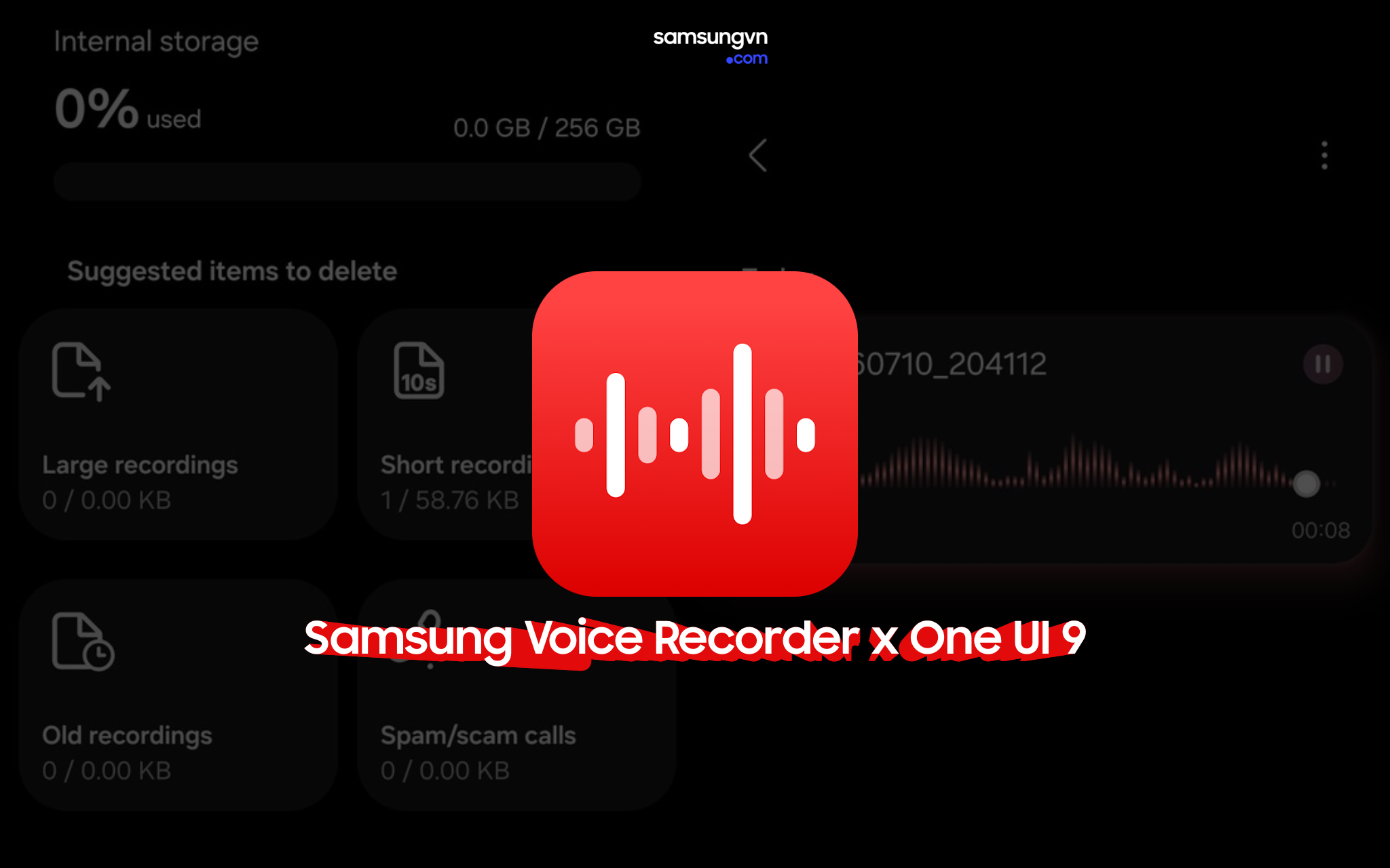 Samsung nâng cấp ứng dụng Máy ghi âm trên One UI 9